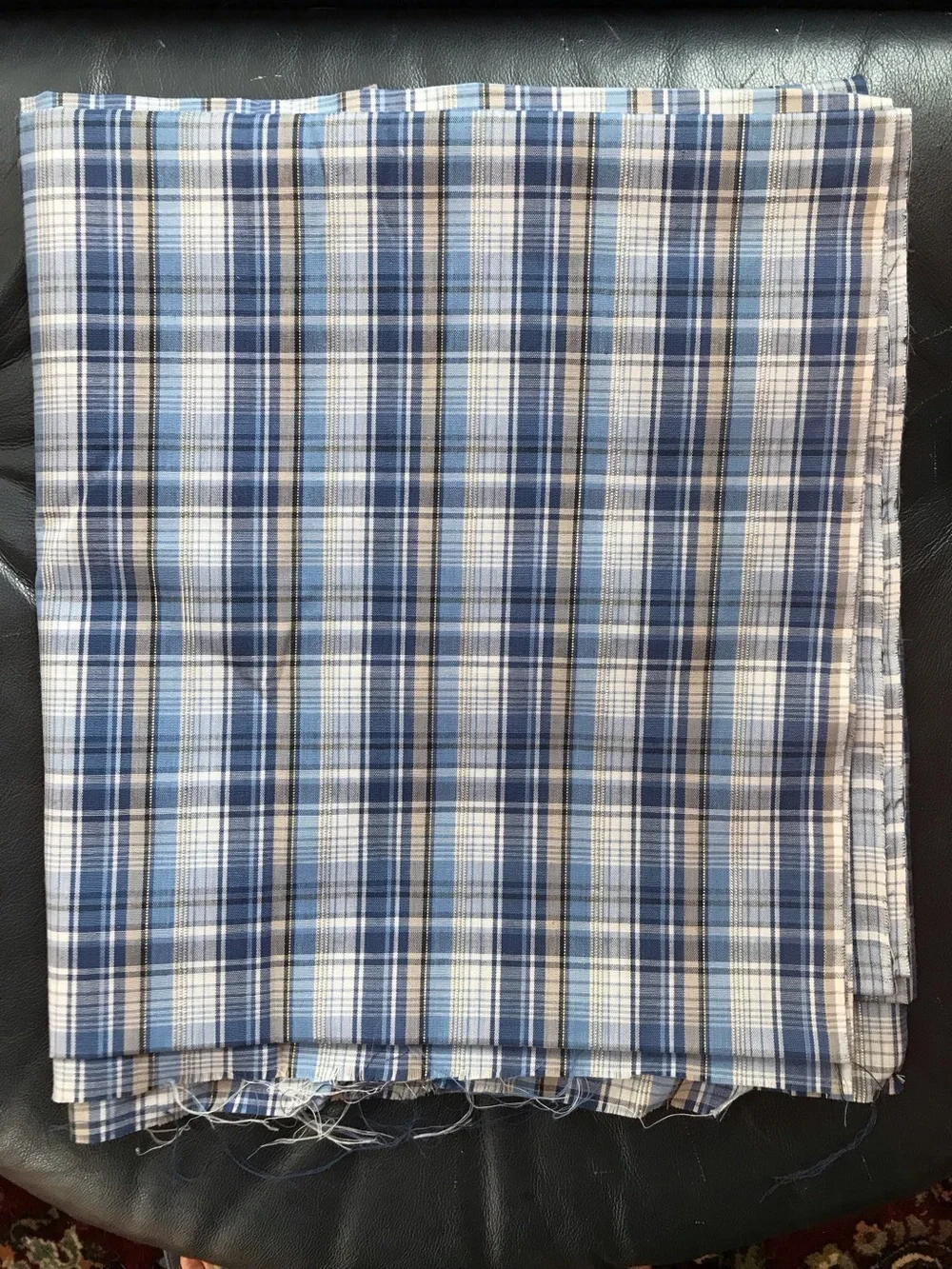 Blue Plaid Fabric